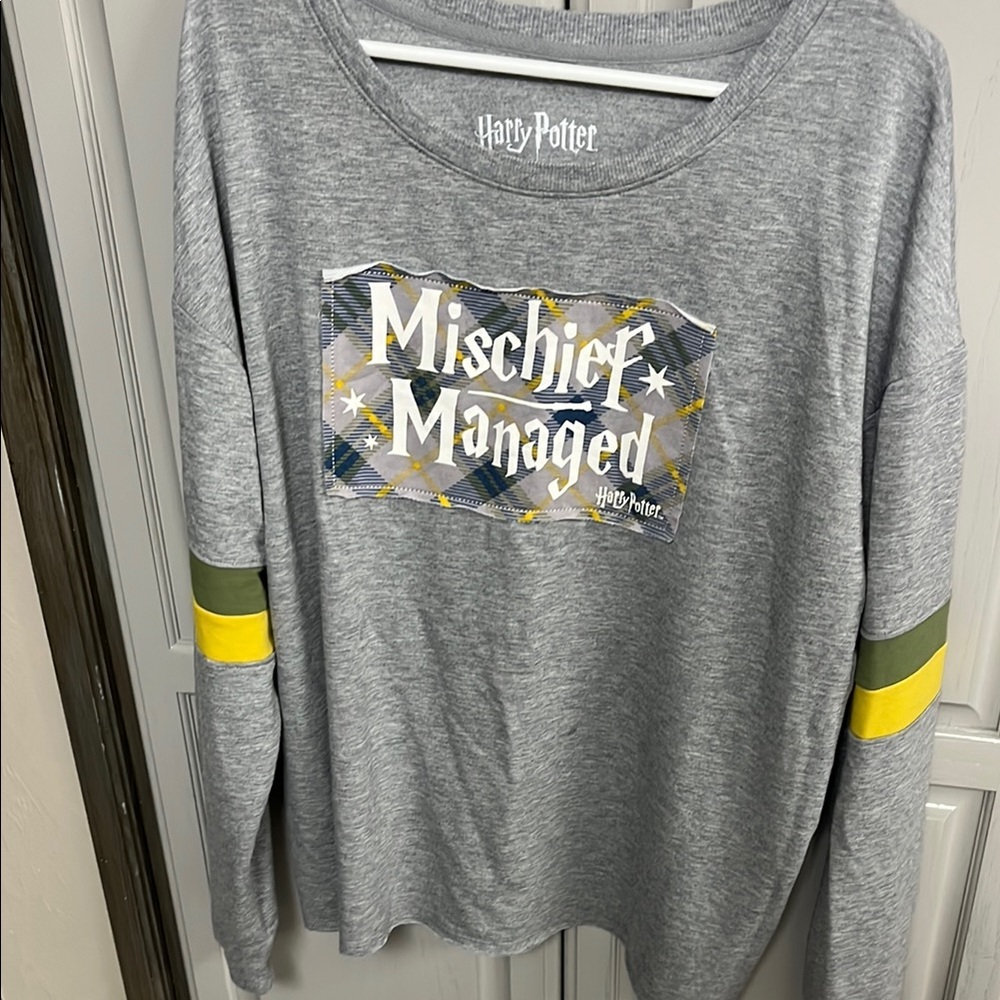 Harry Potter Mischief Managed Gray Sweatshirt